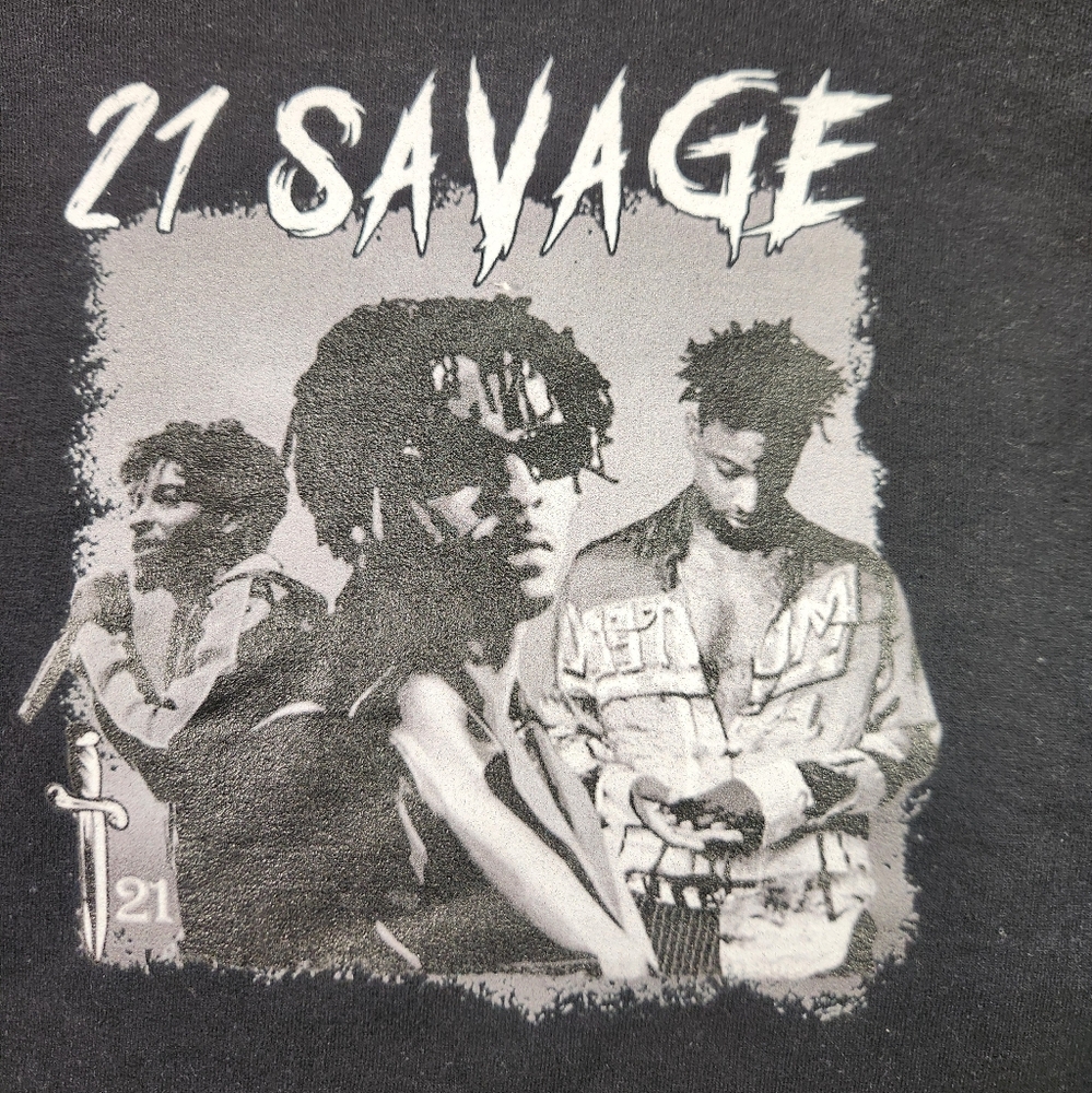 NWOT Men's 21 Savage Graphic Hoodie - Picture 2 of 4